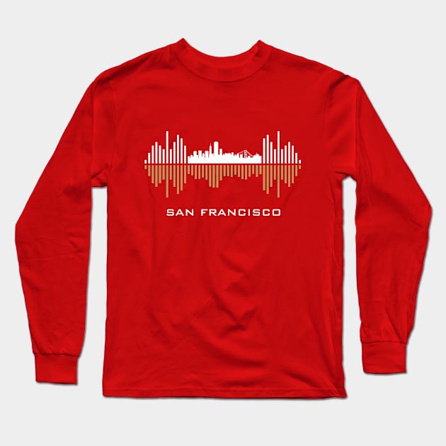 San Francisco Soundwave Long Sleeve T-Shirt by blackcheetah